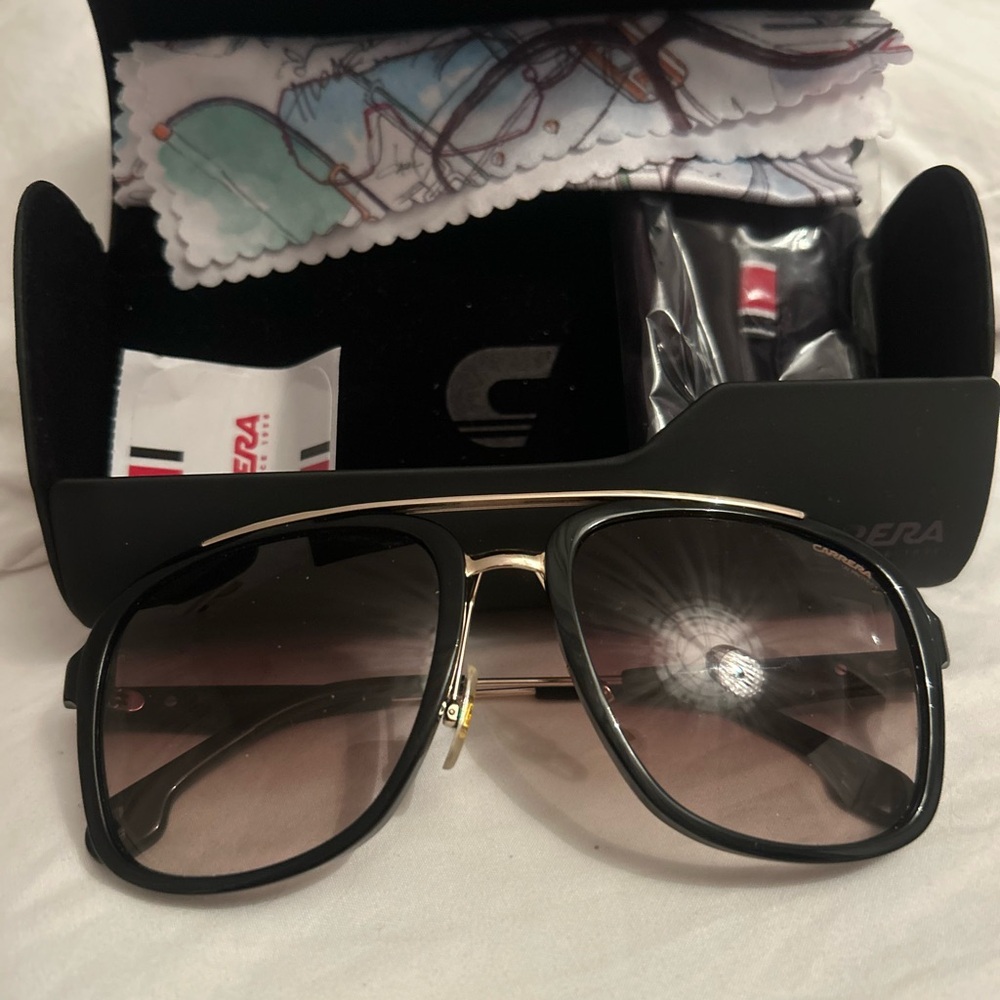Carrera Sunglasses with Black Frame and Gold Detailing